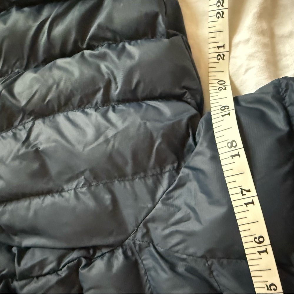 The North Face Youth Hooded Puffer Jacket Summit Series Size L Blue Brown - Picture 6 of 7